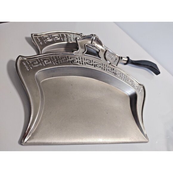 MANNING QUALITY BOWMAN TABLE DUSTPAN CRUMBS SCOOP SET Bakelite Handle - Picture 2 of 11